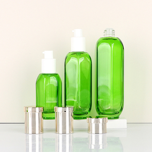 Luxury Skincare Glass Packaging Set Customized Cosmetics Container Empty 5-Piece Glass Skincare Bottle With Pressing Pump Head - Product Image 1