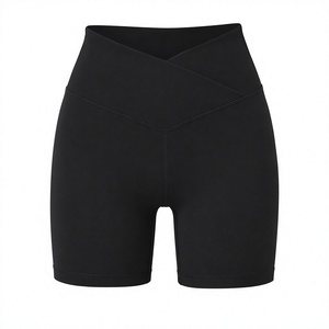 Shorts de sport pour femmes à taille haute, style biker, extensibles, pour yoga et fitness - Product Image 2