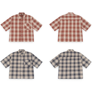 BINBEIER <span class=keywords><strong>Camicia</strong></span> a Quadri in Stock, Personalizzabile con Logo Ricamato, <span class=keywords><strong>Camicia</strong></span> Estiva a Quadri con Bottoni, <span class=keywords><strong>Camicia</strong></span> Corta a Righe per Uomo - Product Image 4
