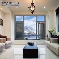 Ventana Abatible de Aluminio Resistente a Impactos y Huracanes con Vidrio Laminado de Seguridad para Villas en Zonas Costeras y Propiedades Frontales a la Playa