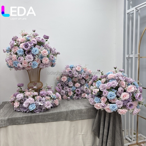 พวงดอกไม้สีชมพูบานเย็นคุณภาพสูง LEDA สำหรับตกแต่งงานแต่งงาน งานปาร์ตี้ และบ้าน ขายส่ง - Product Image 6