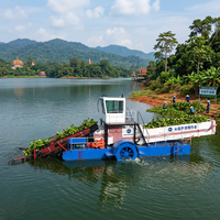 Bateau récolteur automatique d'algues aquatiques pour les projets de nettoyage des algues dans les grands réservoirs hydroélectriques et les conduites d'eau des barrages
