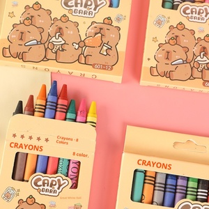 Kapibala Crayon de peinture pour enfants 8 couleurs ensemble sûr Non toxique facile à colorer bébé Graffiti emballage en carton stylo de peinture - Product Image 3