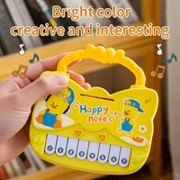 Creative Candy-Packed Plastic Cartoon Children's Piano Toys 8 Scales Wholesale for Supermarkets Baby Electronic Keyboards for