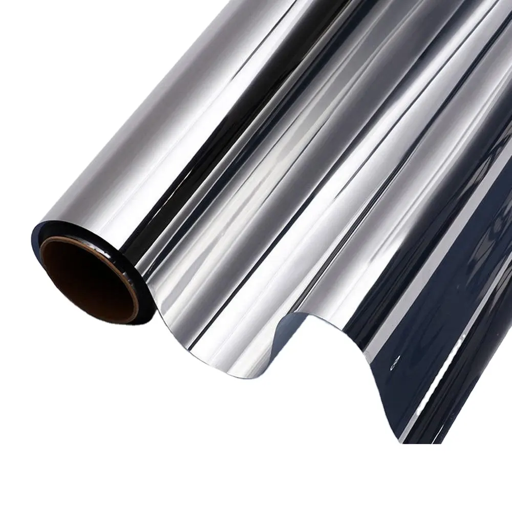 Various inside high clear vision silver black foil tinted titanium car window solar insulfilm building window reflection film