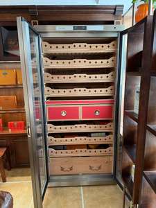 Raching - Double portes DD650C Cave à cigares électrique <span class=keywords><strong>en</strong></span> acier inoxydable pouvant contenir 3000 cigares 16 étagères + 2 tiroirs - Product Image 6