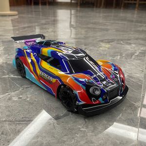 Coche de Juguete Eléctrico Recargable para Niños, con Música, Luces, Control Remoto, Alta Velocidad, Derrape, Spray, Coche de Carreras, Vehículo de Control Remoto - Product Image 3