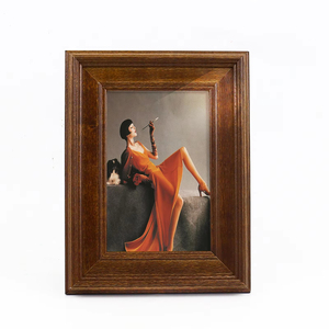 Manufacturers Provide Rustic Picture Photo Frame European Retro Solid Wood Stand Photo Frame - Product Image 2