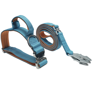 Ensemble de laisse et collier de luxe pour chien, rembourré et doux, avec boucle à dégagement rapide et poignée. - Product Image 5