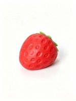 Jouet anti-stress à rebond lent en forme de fraise simulée – Modèle décoratif en caoutchouc extra souple de grande taille pour adulte