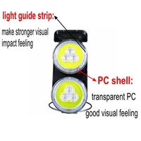 10 lampes solaires à cône de signalisation en plastique à LED avec protection prismatique réfléchissante haute intensité IP66 pour la construction et l'utilisation urbaine