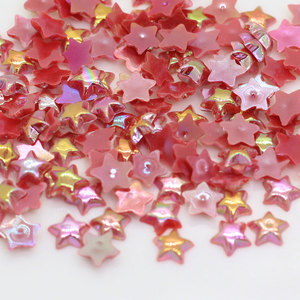3D ABS-abalorios brillantes de estrellas, pegatinas de fondo plano de 6mm, coloridas para decoración artesanal de teléfono, bricolaje - Product Image 3