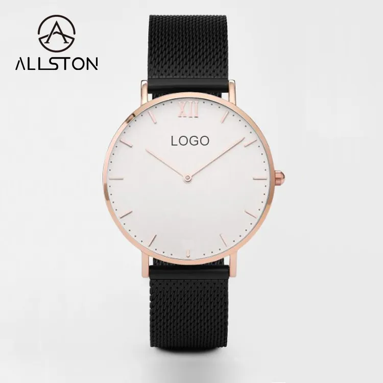 Hochwertige designer-wasserdichte luxuriöse klassische edelstahl-armbanduhren individuelles logo hergestellt uhr für herren großhandel