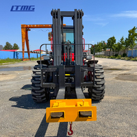 LTMG Hot Selling All Terrain Forklift 4x4 Forklift 3 Ton 3.5 Ton 4 Ton 5 Ton Rough Terrain Forklift with Lifting Grue