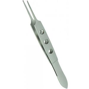 Pinzas quirúrgicas de acero inoxidable, Forceps delicados y rectos con dientes de 1x2, 8,5 cm, aprobado por CE, Obispo Harman Iris - Product Image 1