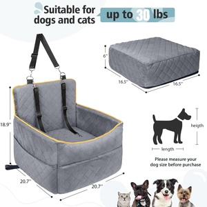 Traagschuim Auto Stoelverhoger Met Dik Kussen Voor Kleine Middelgrote Hond Afneembaar Wasbaar Reisbed Voor Honden - Product Image 4