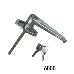ล็อคด้ามจับรูปตัว L โลหะผสมสังกะสีชุบโครเมียมสำหรับเปลี่ยนประตู รุ่น 6888 - Product Image 1