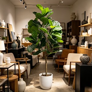 Planta de Ficus Lyrata Blanca de 180 cm con Tronco Agujereado – Ecológica para Decoración de Bodas y Eventos - Product Image 5