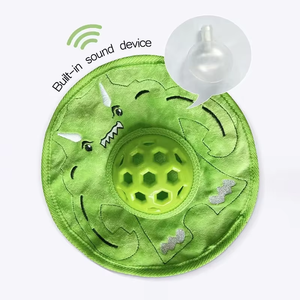 1 unidad de disco volador ecológico de dibujos animados para mascotas, juguete con sonido, tapete interactivo para alimentación lenta de perros, dispensador de comida, disco suave de 22 cm - Product Image 6