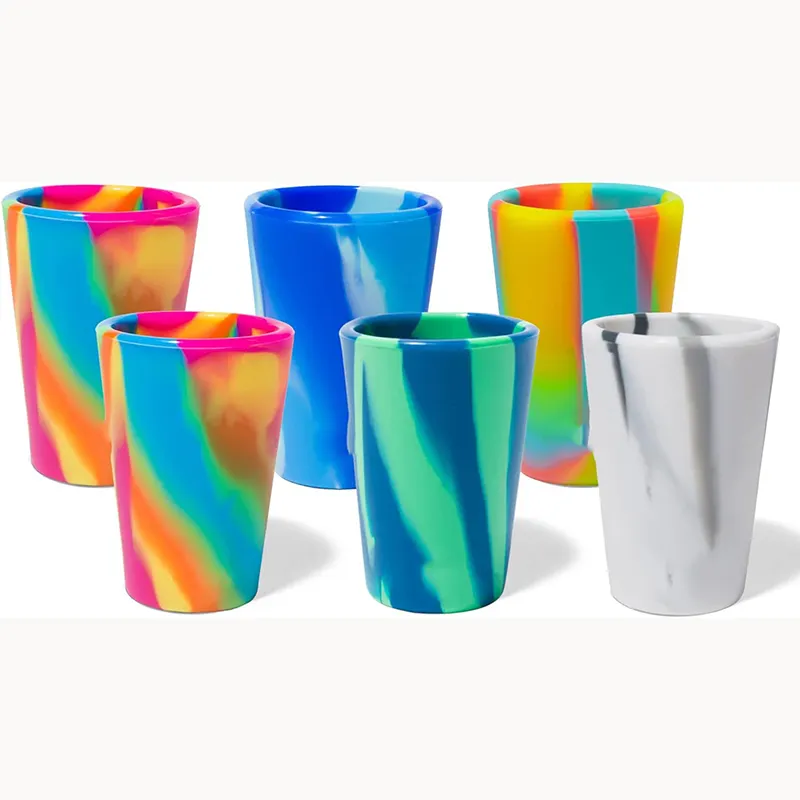 Copos de silicone duráveis personalizados para bebidas, copos de vidro de silicone para vinho inquebráveis