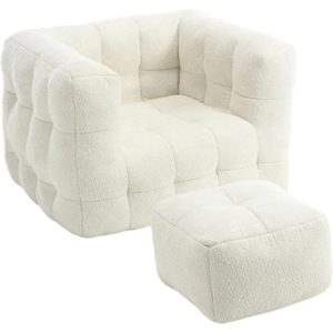 Square Velvet Sectional Sofa One Seat Design Space Saving & Vacuum Compressed Eco-Friendly <b>Upholstery</b> No MOQ Required - Product Image 4