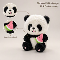 Peluche Panda Douce 25cm Remplie de Coton PP, Cadeau d'Anniversaire Mignon pour Filles