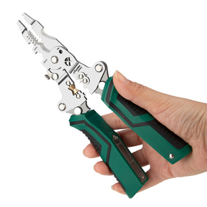 Alicates Pelacables Multifuncionales <span class=keywords><strong>de</strong></span> Acero Inoxidable con Mango <span class=keywords><strong>de</strong></span> Agarre Suave para Electricistas, para Pelar, Cortar y Medir Cables - Product Image 2