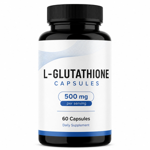 Capsules de L-glutathion liposomales GSH originales réduites à 500 mg, antioxydant beauté éclatant, végétaliennes, faibles en sucre, sans gluten, pour adultes - Product Image 1