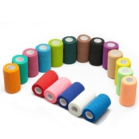Senolo Bande de contention sportive élastique auto-adhésive 18 couleurs pour genou, doigt, cheville, paume et animaux de compagnie