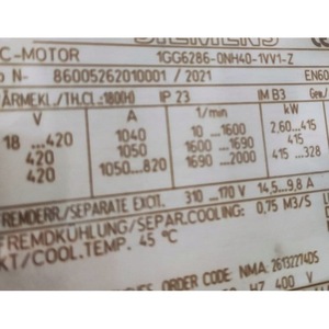มอเตอร์ดีซี ซีเมนส์ รุ่น 1GG6286-0NH40-1VV1-Z แบบ Shunt Wound ขนาด 130 มม. เกรดอุตสาหกรรม - Product Image 1