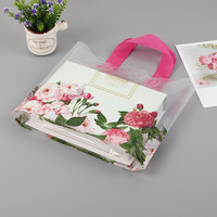 Sac de shopping transparent multi-usages avec logo personnalisé, poignée en boucle réutilisable, sac en plastique