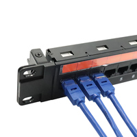 Panel Patch Cat6 24 Port RJ45, Pasokan Langsung dari Produsen, Komponen Telekomunikasi untuk Penggunaan Rak