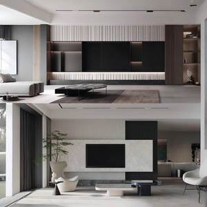 Meuble TV en bois contreplaqué de luxe moderne personnalisable pour salon chambre salle de bain ferme excellentes caractéristiques de stockage - Product Image 5