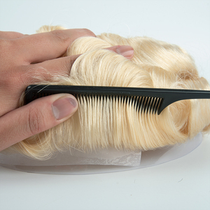 Natural Thin Skin <b>Toupee</b> 0810mm PU Base v Loop Hairline Indian Remy Hair for Men - Product Image 5