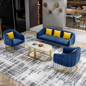 Conjunto de Mesa y Sillas de Recepción de Estilo Nórdico Moderno, de Hierro Forjado, para Salón de Belleza, Salón de Uñas, o Espacios de Espera - Product Image 4
