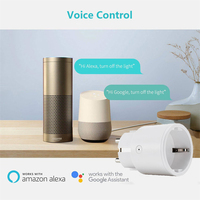 Prise intelligente Wi-Fi Tuya 220V 16A avec contrôle vocal, surveillance de la consommation d'énergie, compatible Alexa et Google Home (norme EU)