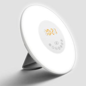 Sunrise Wake Up Light Led Night Light Dual Clock Alarm Bedside <b>Lamp</b> With <b>Touch</b> Sensor And Color Changing Feature - Product Image 4