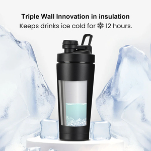 20oz/24oz Stainless Steel Double Wall Vacuum Insulated Protein <strong>Shaker</strong> Bottle Leakproof Lid BPA Free Eco-Friendly for Gym Outdoor - Product Image 3