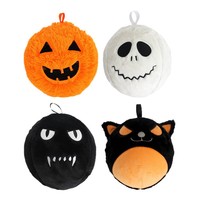 Balle en peluche gonflable mignonne pour Halloween, style sac intérieur en PVC, boule décorative moelleuse, jouet interactif, petit orb moelleux pour enfants