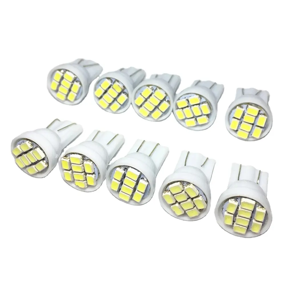 T10 1206 3020 8SMD w5w 194 168 192 Auto Car Wedge 8 LEDs SMD Clearance Light bulb Lamp Styling Wholesales White blue red