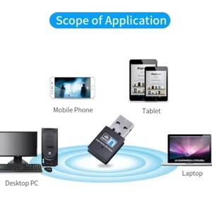 อะแดปเตอร์ WiFi 11N 300M สำหรับคอมพิวเตอร์ ซอฟต์แวร์และฮาร์ดแวร์  เสาอากาศภายใน  ดองเกิลเครือข่ายไร้สาย USB2.0 สำหรับพีซี - Product Image 4