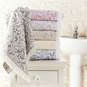 Ensemble de serviettes de bain et de toilette en coton biologique mélangé jacquard, doux, séchage rapide, tissé, écologique, couleur unie, rectangulaire - Product Image 1