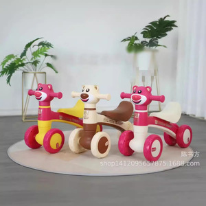 Alpaca Balance Bike For 1-3 Years Old Kids 12 Inch <b>Wheels</b> Adjustable Seat Four <b>Wheel</b> Baby Walker <b>Plastic</b> Rim - Product Image 2