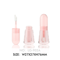 Emballage de tube de couleur pour les lèvres conique rose + transparent 3G de haute qualité personnalisé - Marque propre - Prix promotionnel d'usine