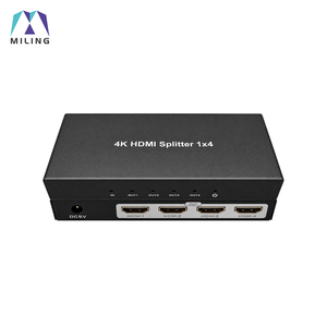Répartiteur HDMI 4K 1x4, convertisseur vidéo quad écran, boîtier métallique avec alimentation DC 5V pour distribution d'affichage - Product Image 4