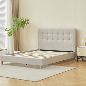 Lits modernes Yiqian Queen/King Size capitonnés avec cadre en bois, robustes, pliables, avec <span class=keywords><strong>lit</strong></span> gigogne, assemblage facile KD, garantie 2 ans - Product Image 2