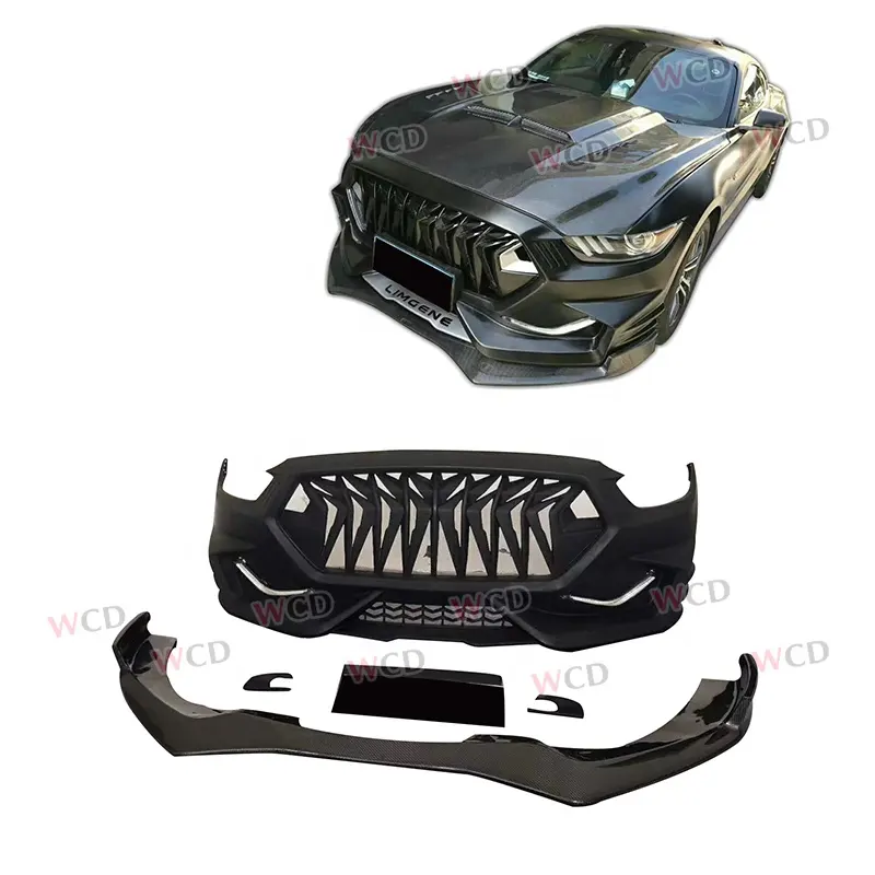 Lèvre de pare-chocs avant Spoiler grilles de protection accessoires de voiture pour Ford Mustang Coupe 2015-2017 FRP Kits de carrosserie one Style