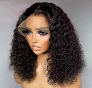 Perruque courte bouclée et birmane 2025 densité 15A, perruque super doublement dessinée 5*5 4*4, cheveux en dentelle frontale pour femme noire, 350 - Product Image 5