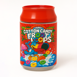 Barattolo di Plastica Personalizzato a Forma di Lattina di Soda per Caramelle Commestibili, Biscotti, Gomme, Erbe, Fiori da 3,5g con Etichetta - Product Image 2