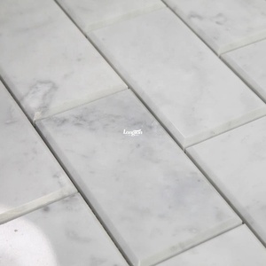 Poli <span class=keywords><strong>Italie</strong></span> <span class=keywords><strong>Carrare</strong></span> Brique Blanche Marbre Salle De Douche Plancher Escaliers Mur Marbre Carrelage Sol - Product Image 3